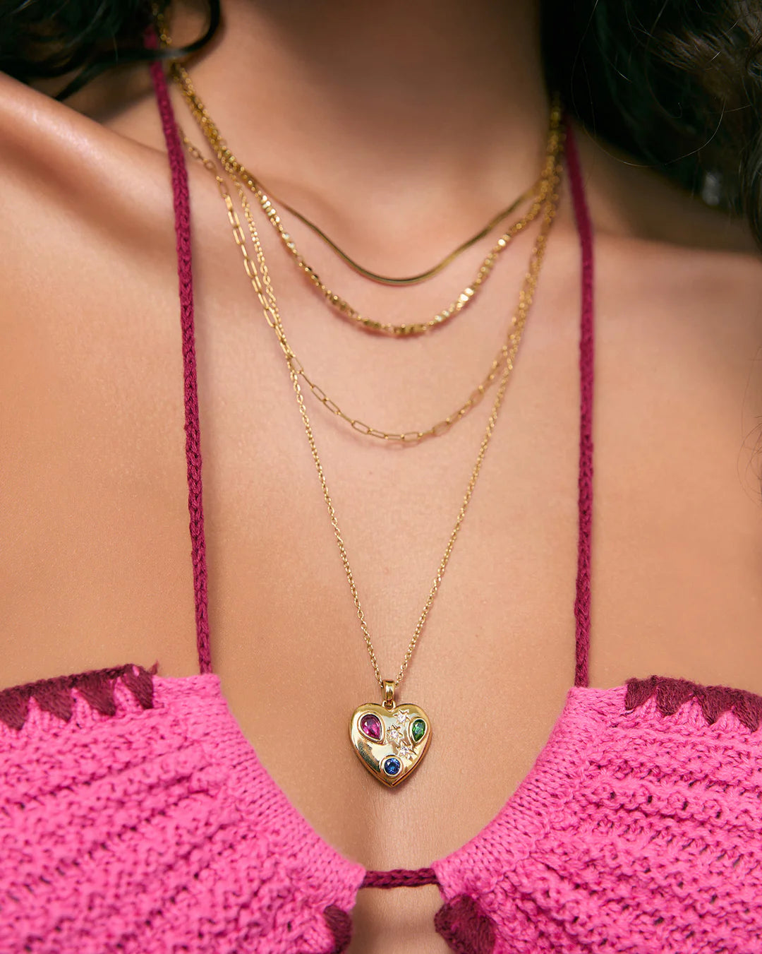 Bisou Heart Necklace Arms of Eve