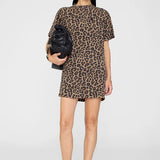 Beth Mini Dress in Leopard