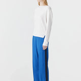 Twill Stripe Pant in Neon Blue and Ink
