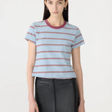 Stripe Raw Edge Baby Tee
