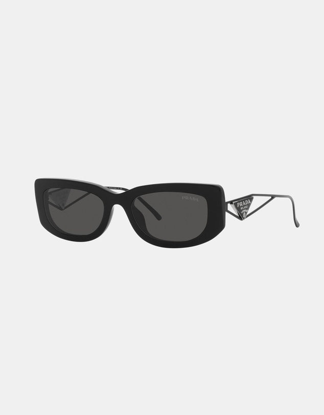 Prada Square Acetate Sunglasses in black