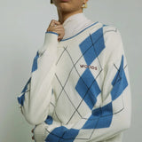 Lucky Knit Sweater in Argyle Print Viktoria + Woods