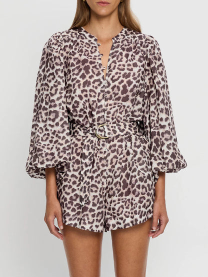 Reese Playsuit in Leopard