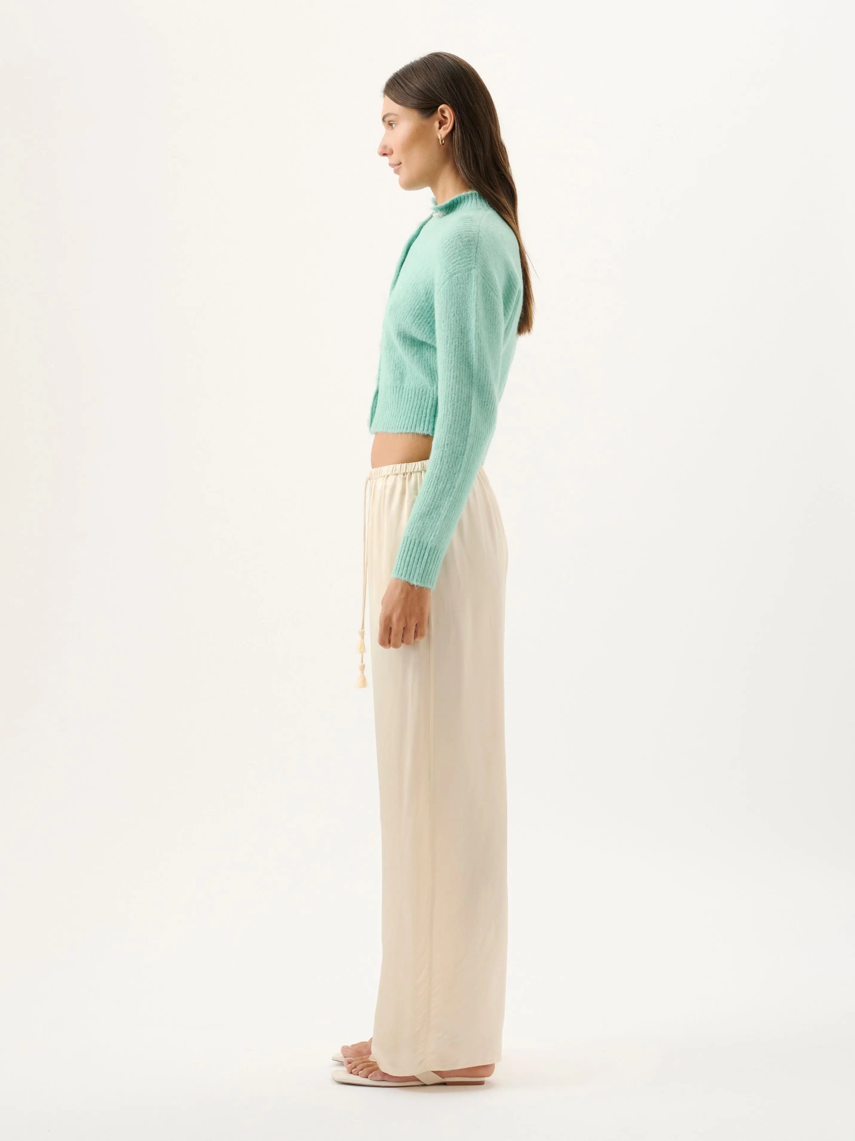 Miles Pant in Ivory Roame