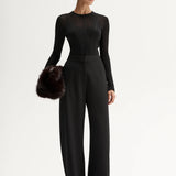 Silia Knit Top in Black