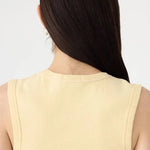 Low Scooped Rib Tank in Yellow Bassike