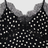 Amelie Camisole Black and White Dot