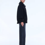Winnie 1/4 Zip Polo in Black