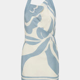 Lilou Halter Mini Dress in Liora Blue Sir.