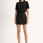 Kylie Mini Skirt in Black Elka Collective