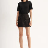 Kylie Mini Skirt in Black Elka Collective