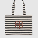 Lara Tote in Natural and Black Stripe Anine Bing