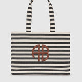 Lara Tote in Natural and Black Stripe Anine Bing