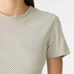 Bias Stripe Baby T-Shirt in Yellow/Purple BASSIKE