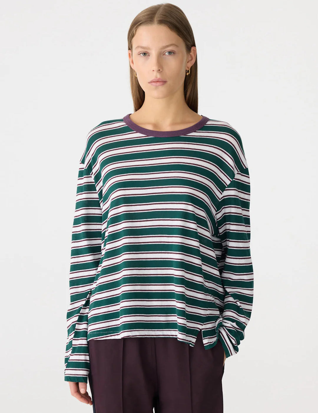 Stripe Boyfriend Long Sleeve T-Shirt (Copy) BASSIKE