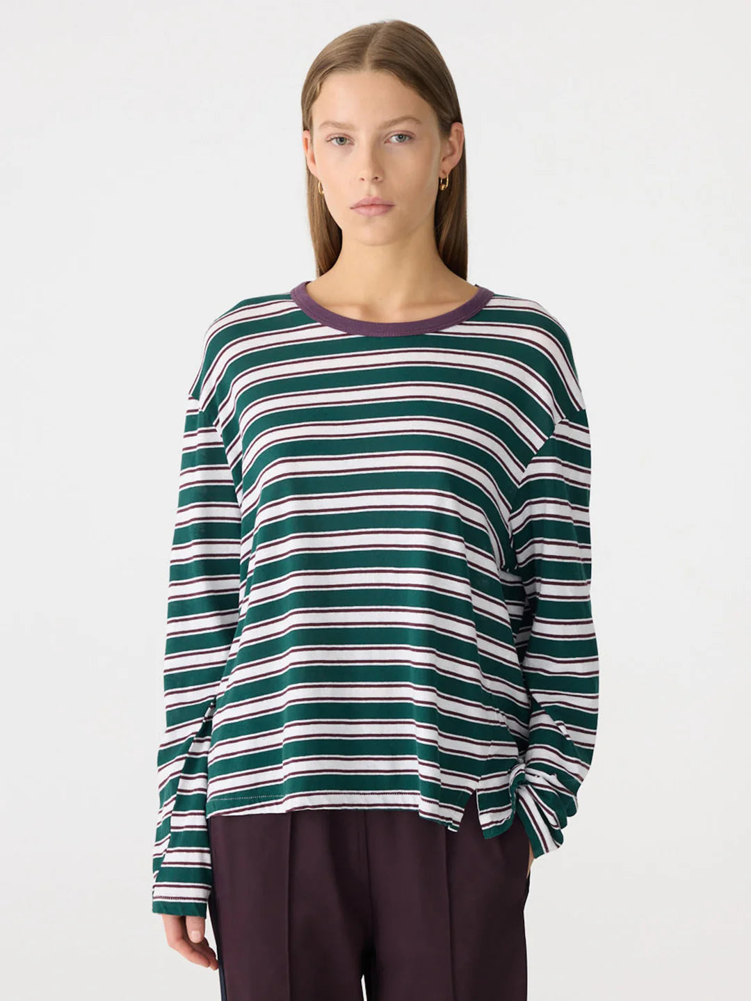 Stripe Boyfriend Long Sleeve T-Shirt (Copy) BASSIKE