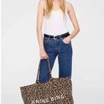 Leo Canvas Tote In Leopard Anine Bing