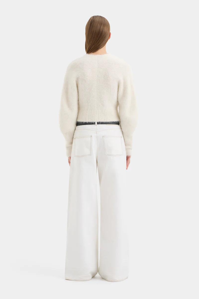 Lise Cardigan in Ivory Sir.
