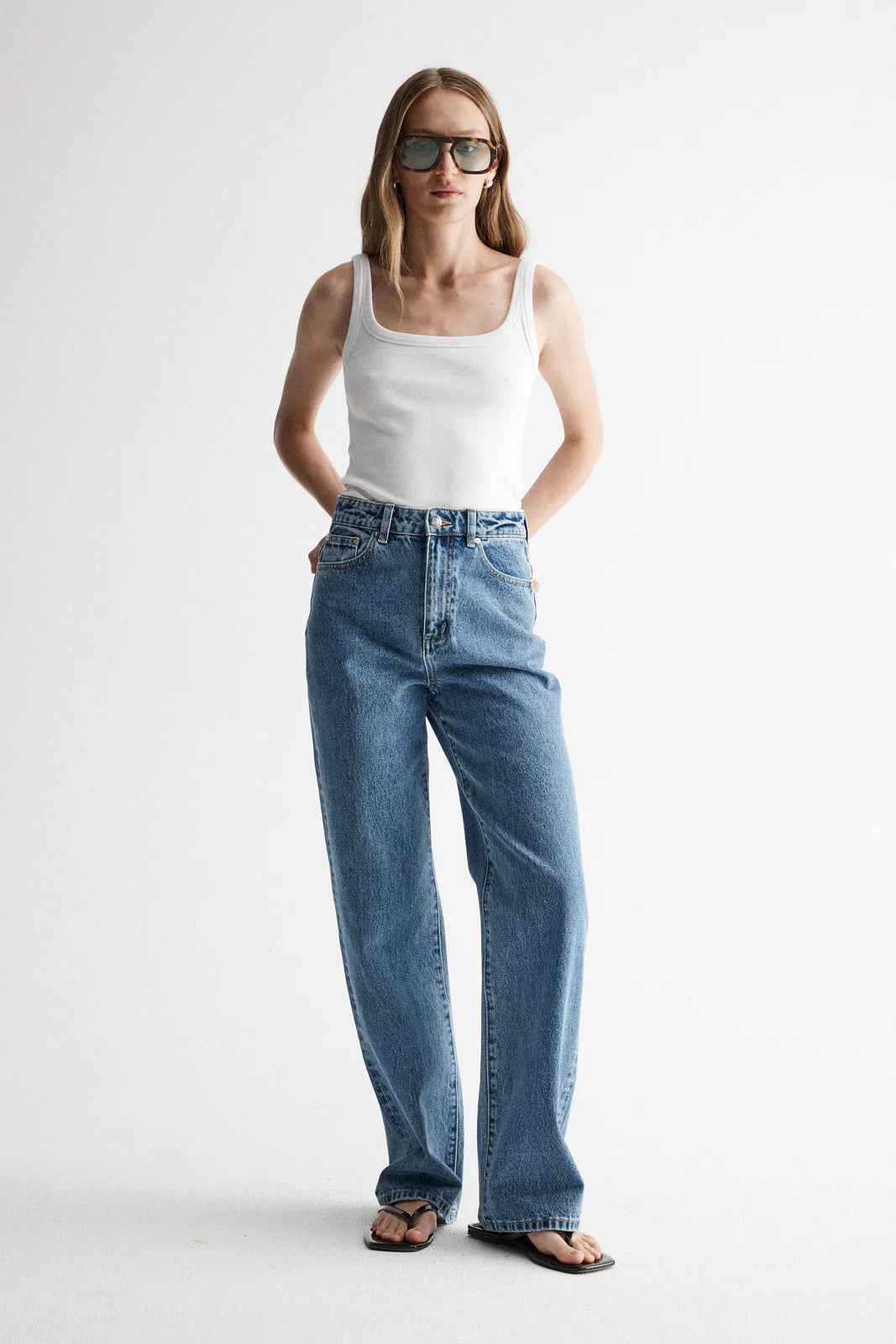 Odin Straight Leg Jean in Trinity Blue Elka Collective