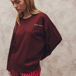 Mandy Tee in Burgundy Blanca