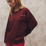 Mandy Tee in Burgundy Blanca