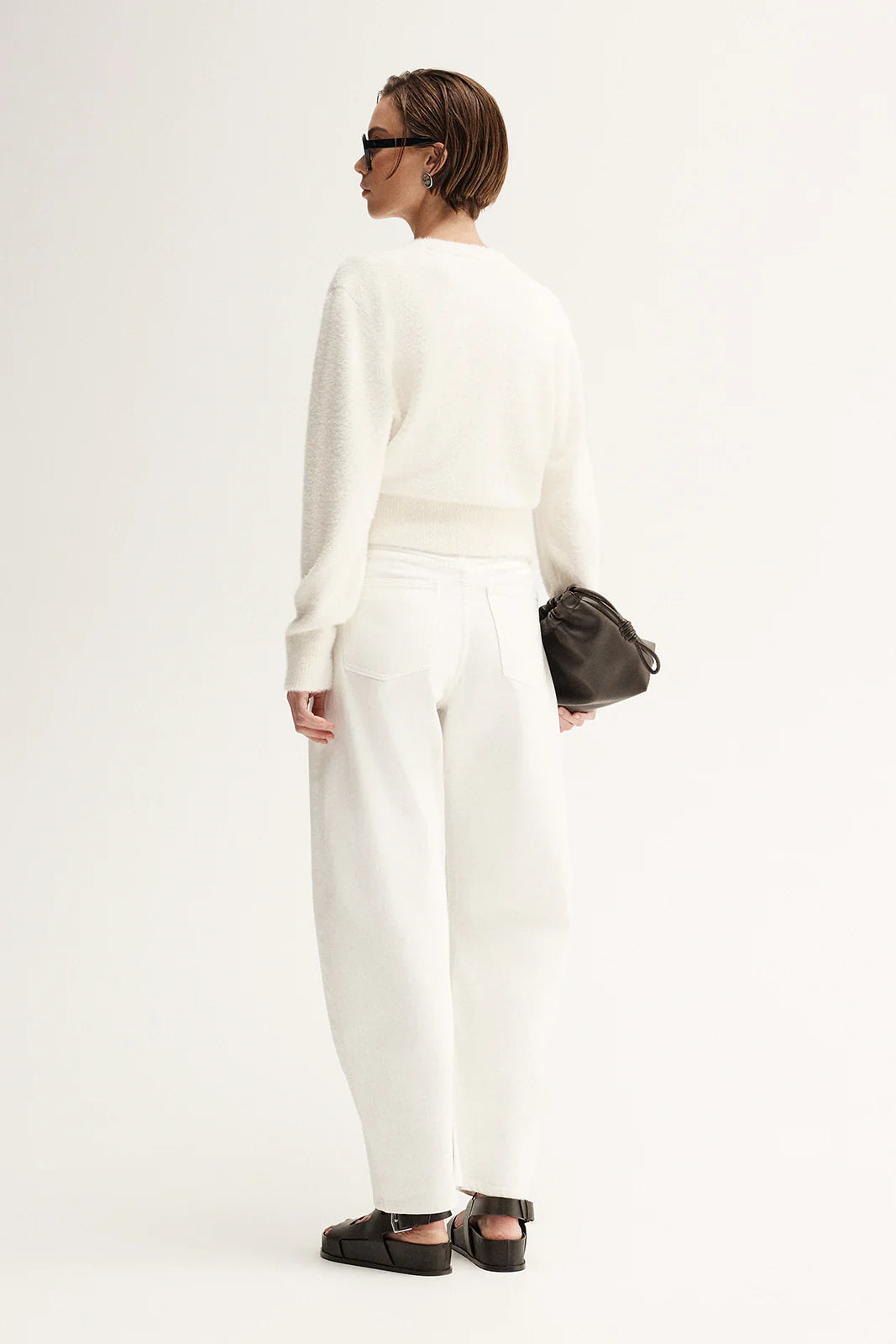 Posie Knit Cardigan in White Elka Collective