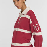 Rival Polo Knit in Red Stripe Viktoria + Woods