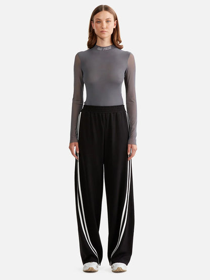 Valentina Stripe Pant Black