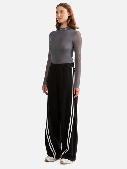 Valentina Stripe Pant Black