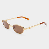 The Brooklyn Sunglasses in Gold Luv Lou
