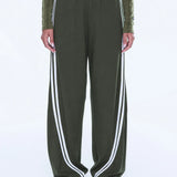 Valentino Stripe Pant in Olive