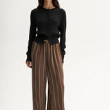 Petra Pant in Tan Stripe Elka Collective