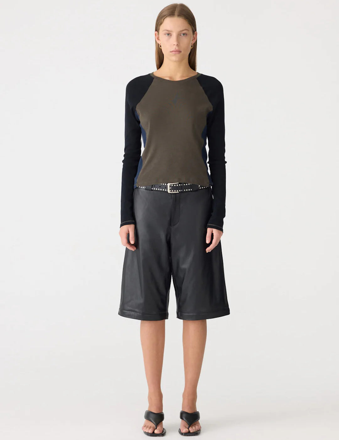 Panelled Rib L/S Baby T- Shirt BASSIKE