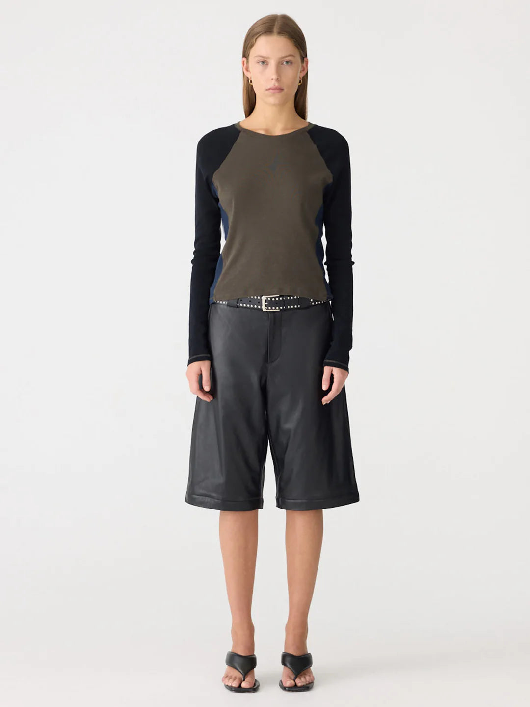 Panelled Rib L/S Baby T- Shirt BASSIKE
