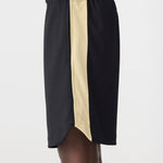 Pique Basketball Short in Black and Lemon BASSIKE