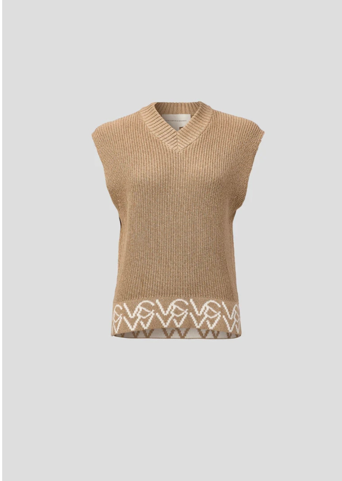 Universal Camel Knit with Contrast V&W insignia