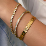 Quinn Gold Cuff in Stone Arms of Eve