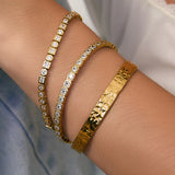 Quinn Gold Cuff in Stone Arms of Eve