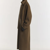 Hemingway Wool Coat in Khaki Viktoria + Woods