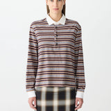 Vintage Stripe Long Sleeve Polo BASSIKE