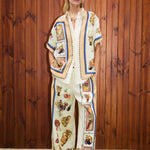 Patterned short sleeve shirt with matching pant alemais at clothlifestyle boutique 