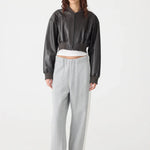 Grey with white stripes trackpant by bassike at clothlifestyle boutique 