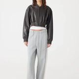 Grey with white stripes trackpant by bassike at clothlifestyle boutique 