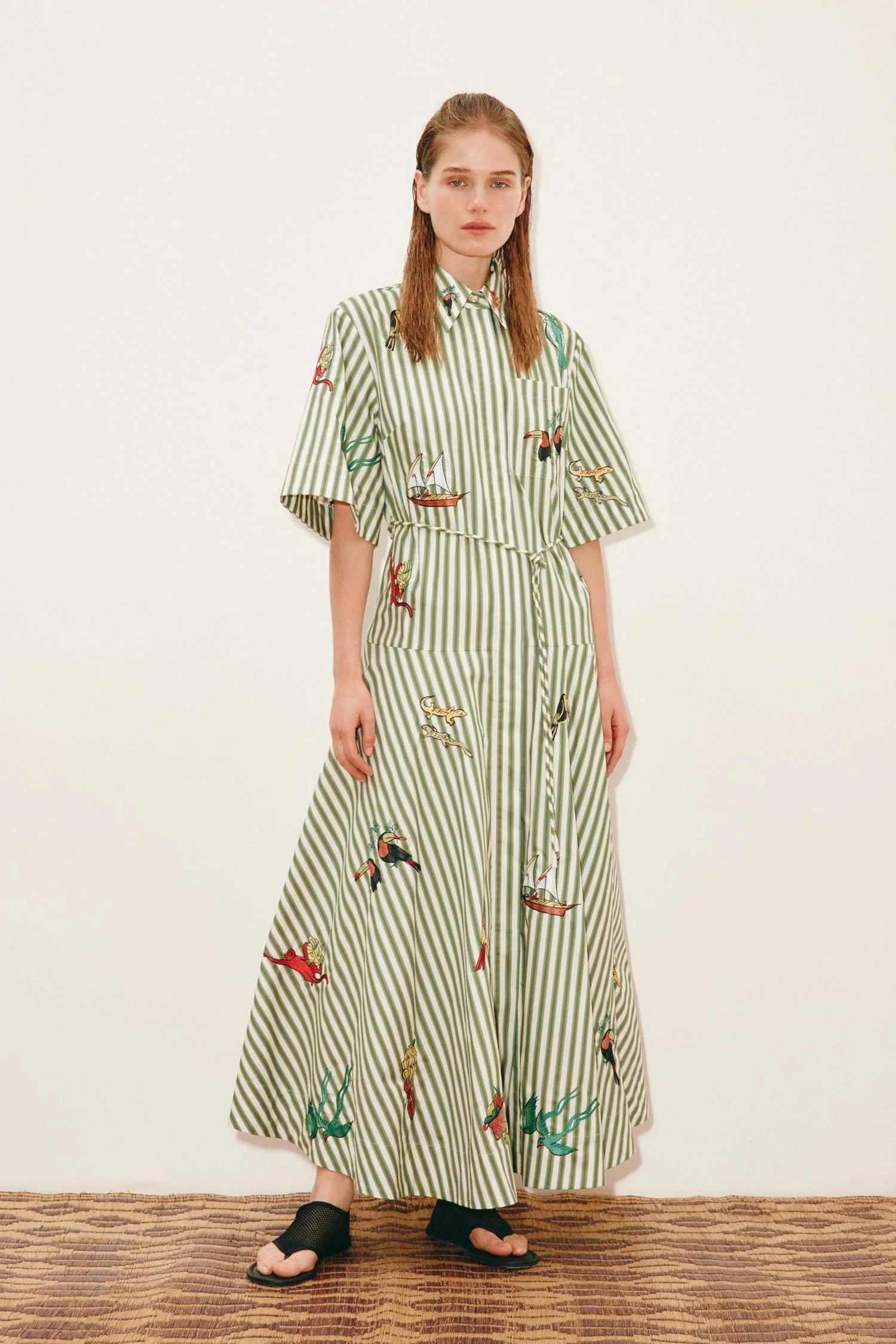 Bisou Embroidered Shirtdress Alemais