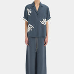 Lilou Drawstring Pant in Charcoal Sir.