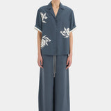 Lilou Drawstring Pant in Charcoal Sir.