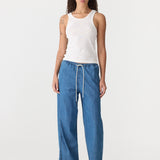 Organic Denim Wide Leg Pant