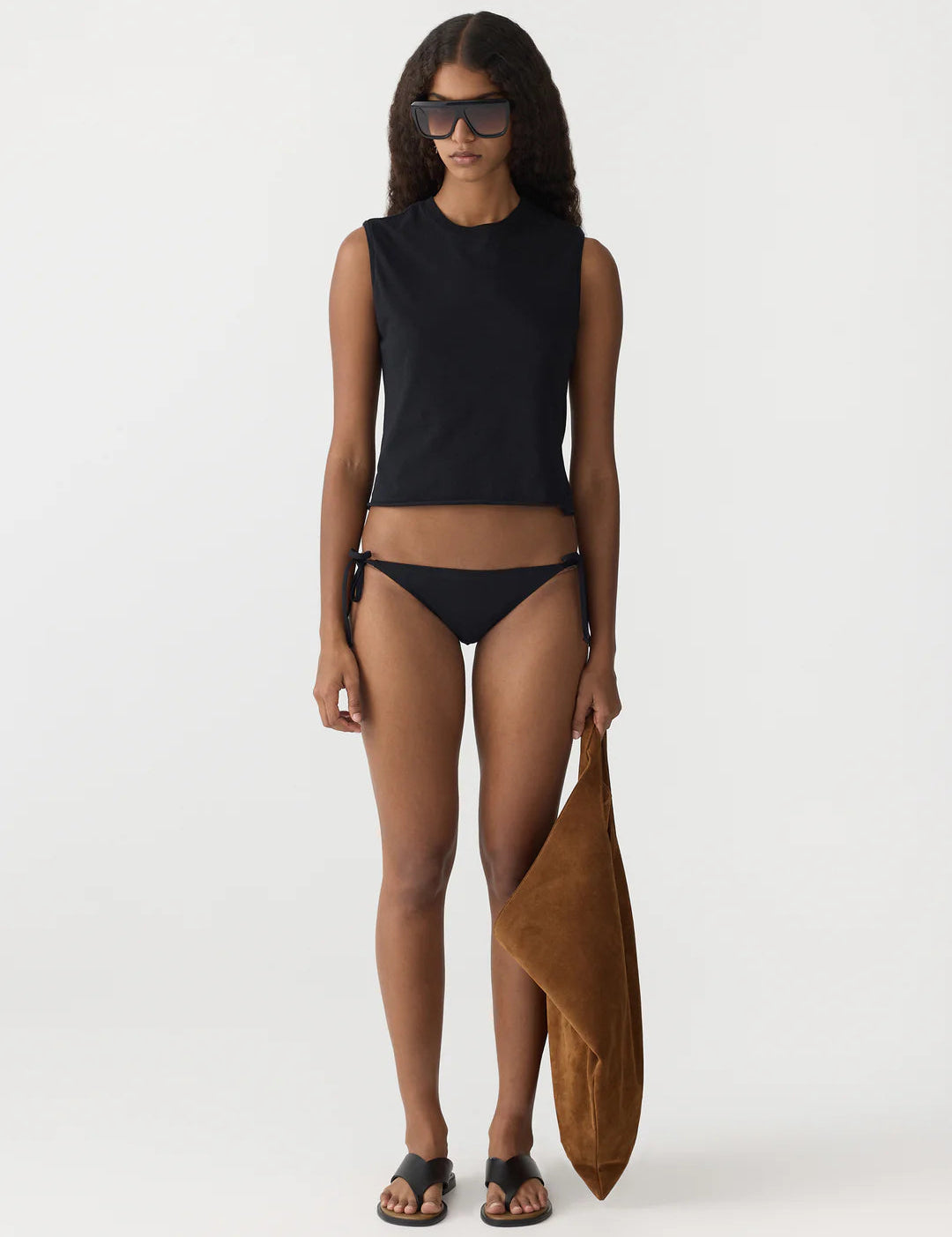 Raw Edge Baby Tank in Black BASSIKE