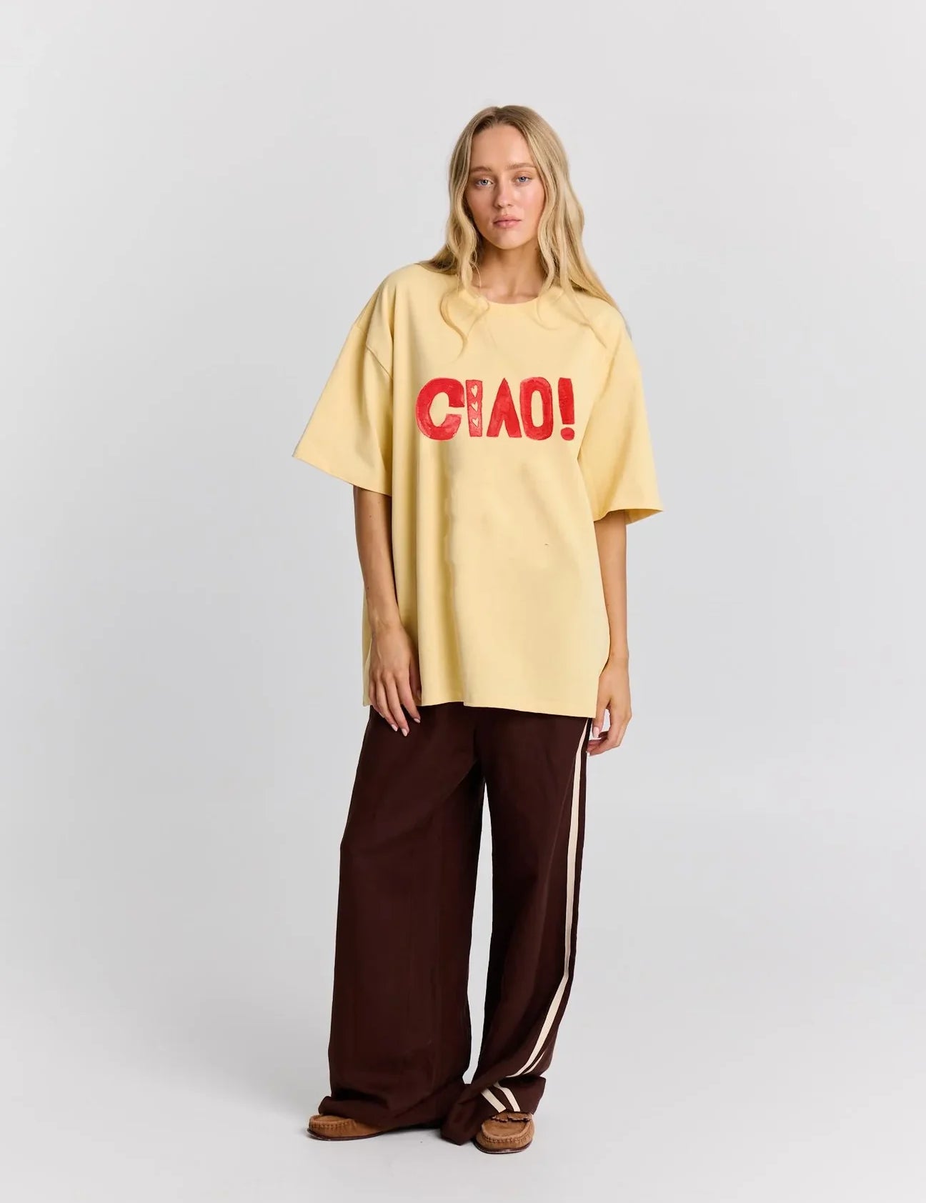 Ciao Oversized Tee in butter Maku