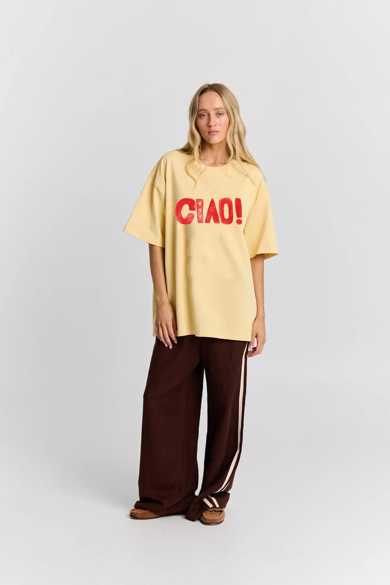 Ciao Oversized Tee in butter Maku